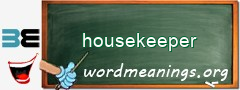 WordMeaning blackboard for housekeeper